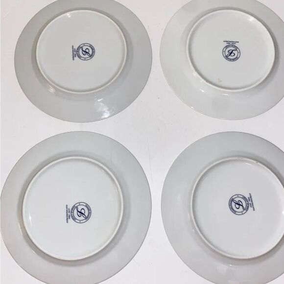 Set of 4 Email de Limoges Dessert Cheese Plates - Picture 6 of 7